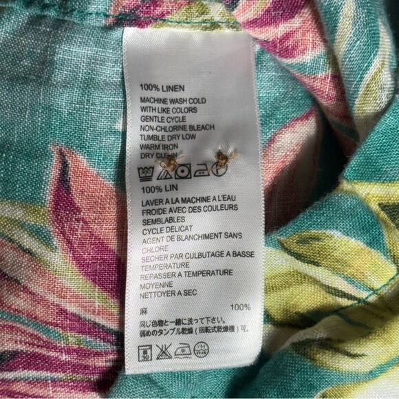 Tommy Bahama 100% Linen Hawaiian Button Down Shirt Size Extra Large - Picture 5 of 6